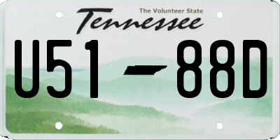 TN license plate U5188D