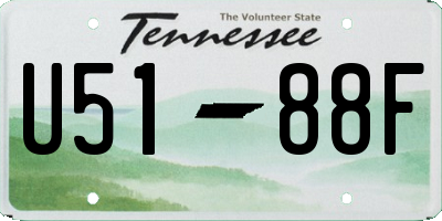 TN license plate U5188F