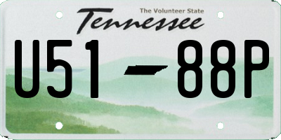 TN license plate U5188P