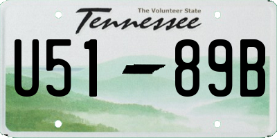 TN license plate U5189B