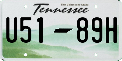 TN license plate U5189H
