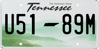 TN license plate U5189M