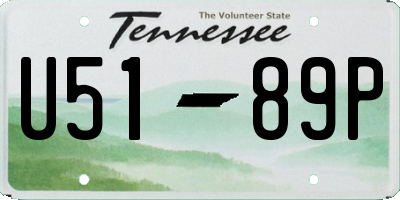 TN license plate U5189P