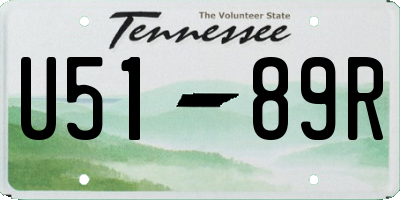 TN license plate U5189R