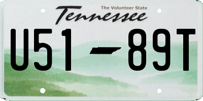 TN license plate U5189T