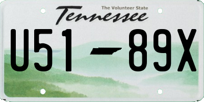 TN license plate U5189X
