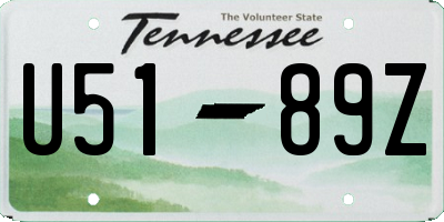 TN license plate U5189Z