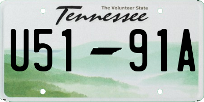 TN license plate U5191A