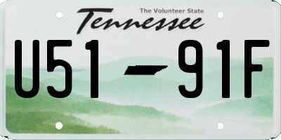 TN license plate U5191F