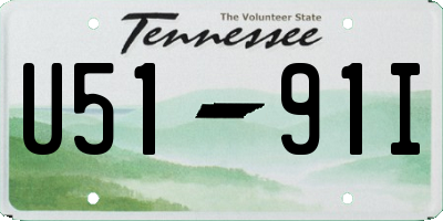 TN license plate U5191I