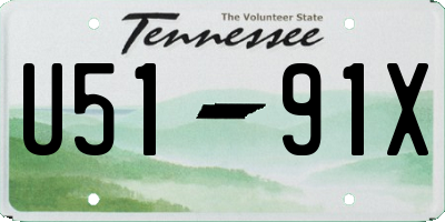 TN license plate U5191X