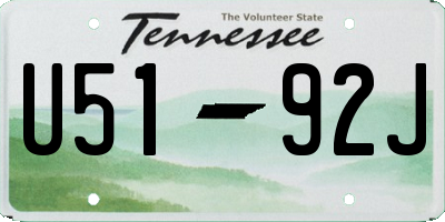 TN license plate U5192J