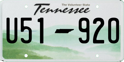 TN license plate U5192O