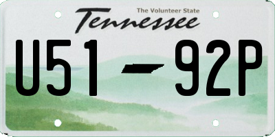 TN license plate U5192P