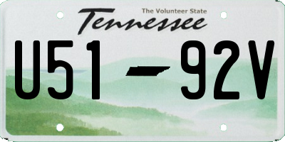 TN license plate U5192V