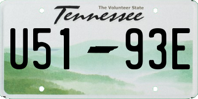 TN license plate U5193E