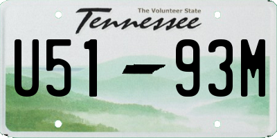 TN license plate U5193M