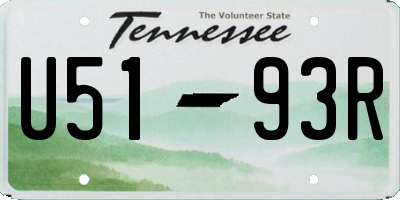 TN license plate U5193R