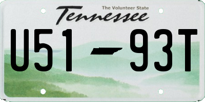 TN license plate U5193T