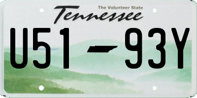 TN license plate U5193Y