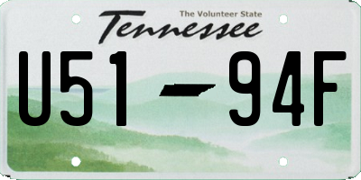 TN license plate U5194F