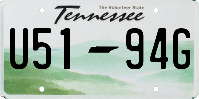 TN license plate U5194G