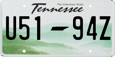 TN license plate U5194Z