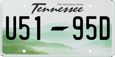 TN license plate U5195D