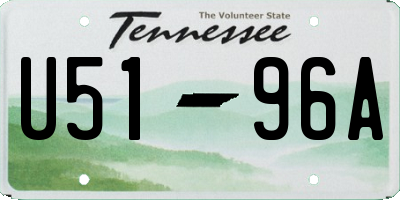 TN license plate U5196A