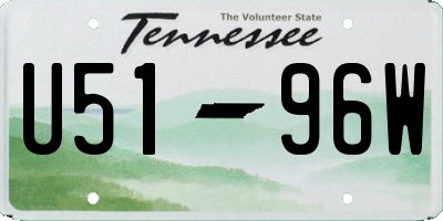 TN license plate U5196W