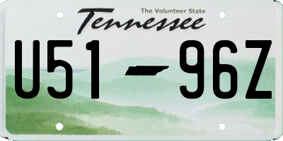 TN license plate U5196Z