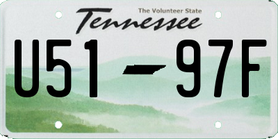 TN license plate U5197F