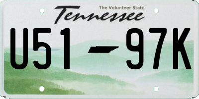 TN license plate U5197K