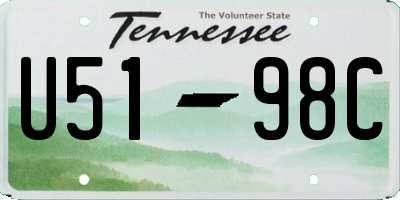 TN license plate U5198C