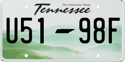 TN license plate U5198F