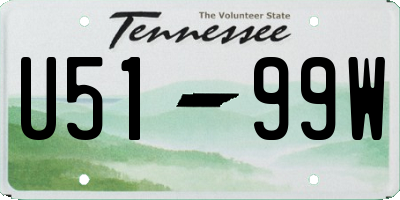 TN license plate U5199W