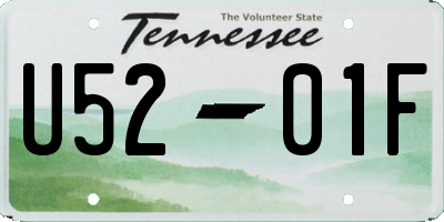 TN license plate U5201F