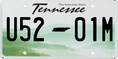 TN license plate U5201M