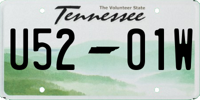 TN license plate U5201W