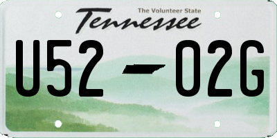 TN license plate U5202G