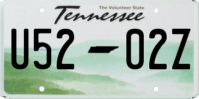 TN license plate U5202Z