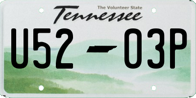 TN license plate U5203P