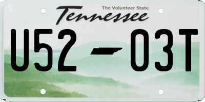 TN license plate U5203T