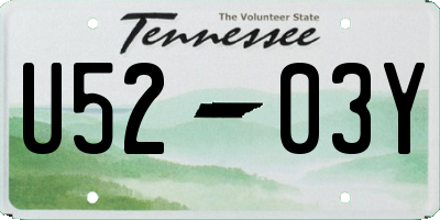 TN license plate U5203Y