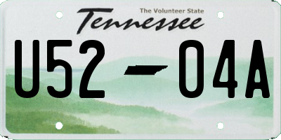 TN license plate U5204A