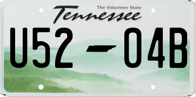 TN license plate U5204B