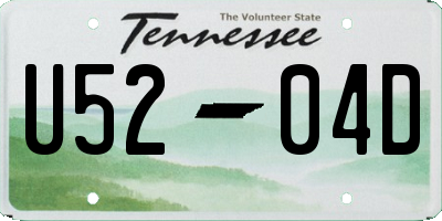 TN license plate U5204D