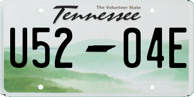 TN license plate U5204E