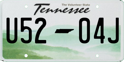 TN license plate U5204J