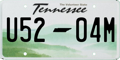 TN license plate U5204M